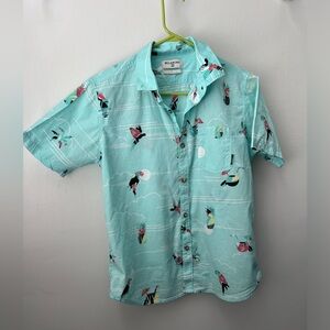 Boys billabong stretch, short sleeve button-down shirt. Large